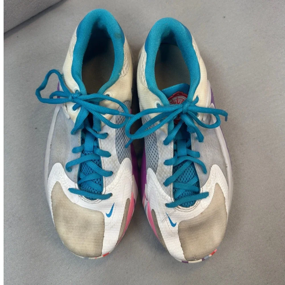Nike Giannis Zoom Freak 4 Light Pillars Shoes Youth 6.5Y Womens 8 DQ0553-102